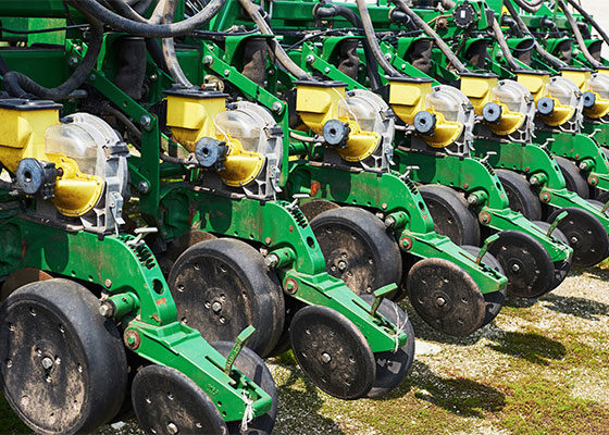 03 close up seeder attached tractor field